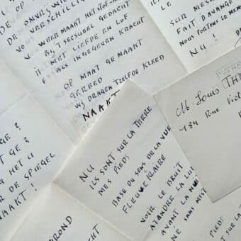 Ensemble de 3 poèmes autographes de Jef Ballegeer sous le pseudonyme de "Plukvogel"