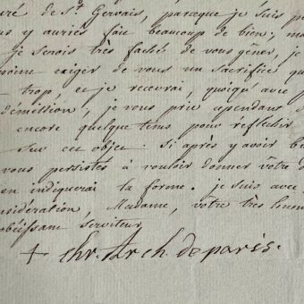 L'archevêque de Paris se résoud à ne pas imposer le prieuré de Saint-Gervais à Mme de Saint-Paul