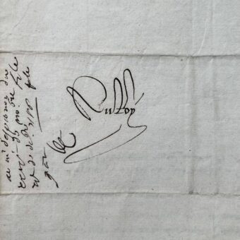 Importante lettre du duc d’Epernon au roi Henri III (dont il est le mignon) lors du siège de Chorges en 1586