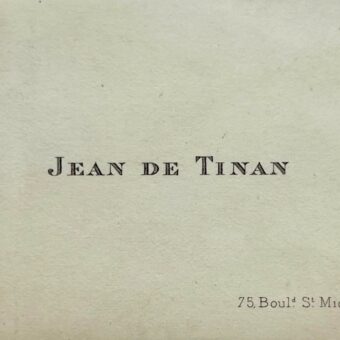 Carte de visite de Jean de Tinan