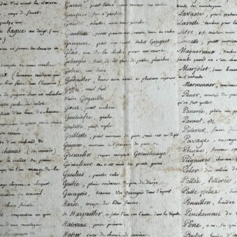 L'abbé Millot dresse une longue liste de "Mots remarquables" et en donne leur définition