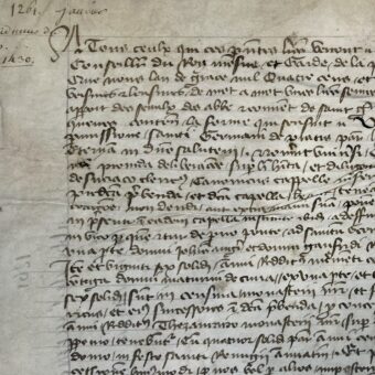 Vidimus fait en 1430 du don fait en 1261 de deux maisons par l'abbé de Saint-Germain-des-Prés