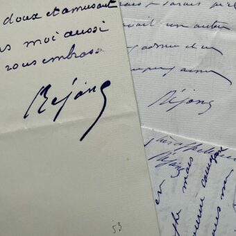 Ensemble de trois lettres de Réjane