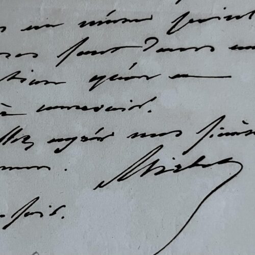 Lettre du botaniste Charles-François Brisseau de Mirbel
