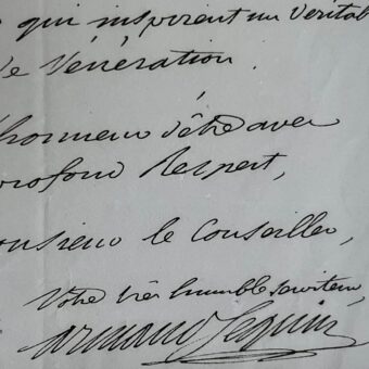 Le chimiste Armand Séguin supplie Girod de l'Ain d'intercéder en sa faveur