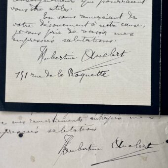 Très intéressantes lettres d'Hubertine Auclert sur ses combats féministes