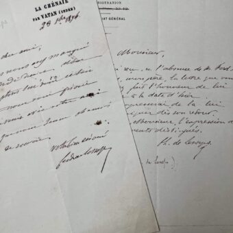 Ensemble de deux lettres de Ferdinand et Charles de Lesseps