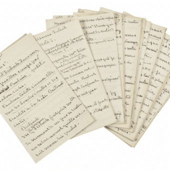 Précieux manuscrit de 200 pages de la pièce inachevée "Césarine" de George Sand