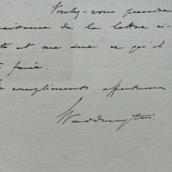 Ensemble de 6 lettres de William Henry Waddington