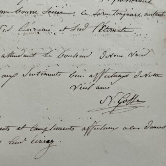 Ensemble de 9 lettres du peintre Nicolas Gosse à Adrien Dauzats