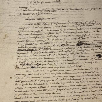 Très rare et intéressante lettre de Gracchus Babeuf, incarcéré à Sainte-Pélagie