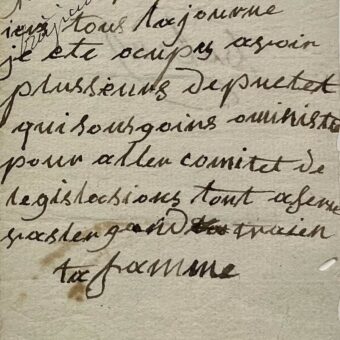 Deux billets de Marie-Anne Babeuf à son mari Gracchus Babeuf alors incarcéré
