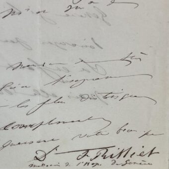 Le pédiatre genevois Frédéric Rilliet examine une jeune aristocrate, en 1847