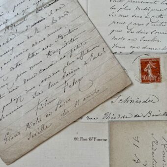 Correspondance amicale du comédien Frédéric Febvre au journaliste Louis Schneider