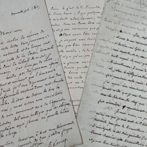 Deux lettres de l'historien Ernest Lavisse, alors jeune professeur, à son nouveau proviseur