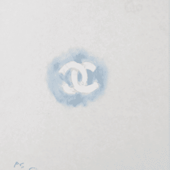 Rare dessin de Karl Lagerfeld du mythique monogramme de Chanel