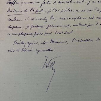 Willy flatté par des mots élogieux sur "Claudine"