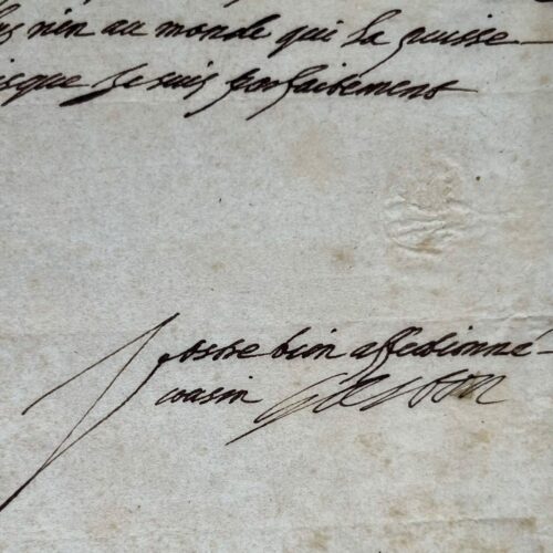 Les remerciements de Gaston d'Orléans, après le Traité de Béziers, pour avoir plaider sa cause auprès du roi Louis XIII