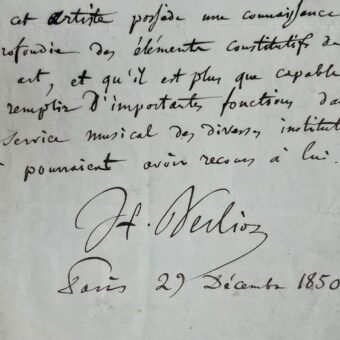 Hector Berlioz loue le talent du compositeur Eugène Paturel