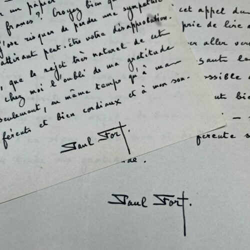 L'appel désespéré de Paul Fort pour soutenir financièrement la publication de ses derniers textes