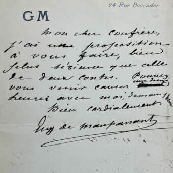 Guy de Maupassant veut faire une proposition "bien plus sérieuse que celle de deux contes"