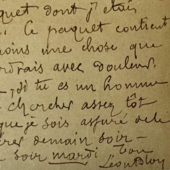 Amusante lettre de Léon Bloy à Maurice de Fleury "Nous sommes deux brutes... si tu es un homme va le chercher..."
