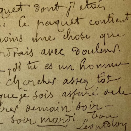 Amusante lettre de Léon Bloy à Maurice de Fleury "Nous sommes deux brutes... si tu es un homme va le chercher..."