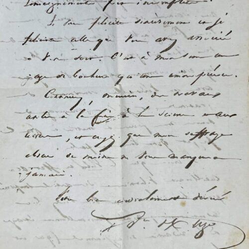 Victor Hugo applaudit les vers d'Edouard de Fleury