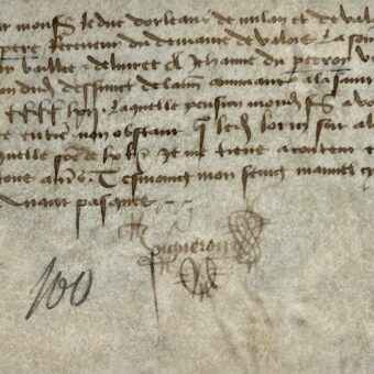 Jehan Vigneron, receveur du domaine de Valois, perçoit 60 livres tournois pour Jehanne de Perroy, en 1461