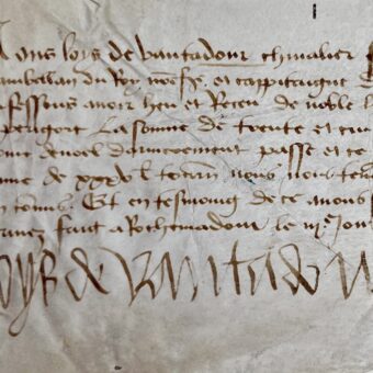 Louis de Ventadour, chambellan du Roi à Rocamadour, reçoit ses gages de capitaine de Domme et Bergerac