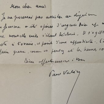 Paul Valéry inquiet après l'opération urgente de son épouse Jeannie
