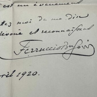 Le compositeur italien Ferruccio Busoni chérit son art et sa bibliothèque