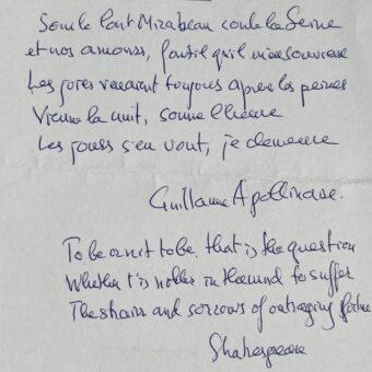 Stéphane Hessel cite Apollinaire, Shakespeare, Goethe, Rimbaud et Yeats