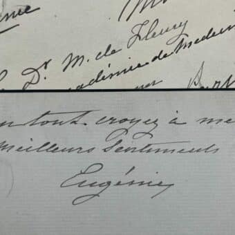 Les voeux de l'ex-impératrice Eugénie pour l'année 1914