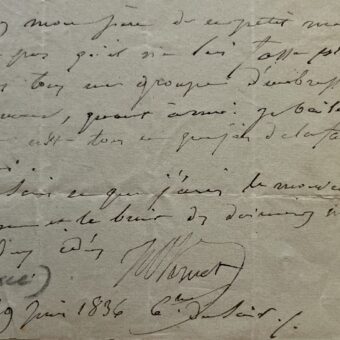 Lettre d'Horace Vernet à Paul Delaroche, écrite à son arrivée en Russie