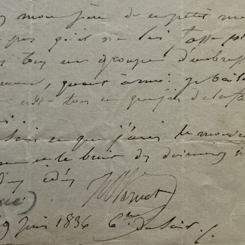 Lettre d'Horace Vernet à Paul Delaroche, écrite à son arrivée en Russie