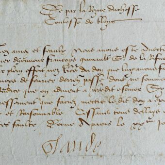 La reine Claude de France menace les comptables de son comté de Blois