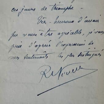 Lettre du général Nivelle de nov. 1918 : "Justice est faite pour tous puisque la Victoire est acquise"