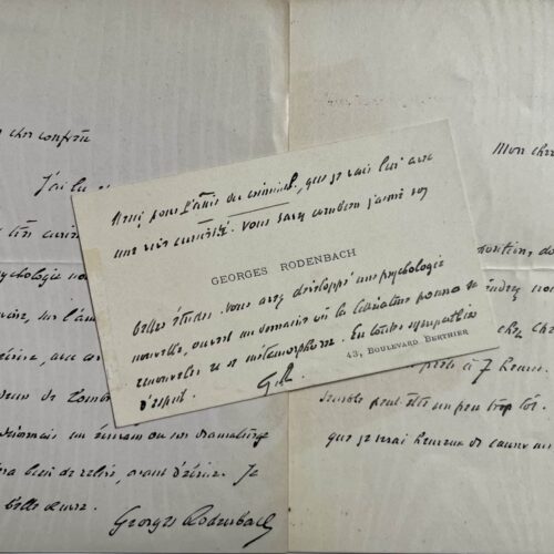 Georges Rodenbach entrevoit de nouvelles pistes d'écriture après la lecture d'un ouvrage de psychologie