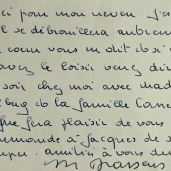 Georges Brassens invite un ami à venir diner chez lui avec Jacques Canetti