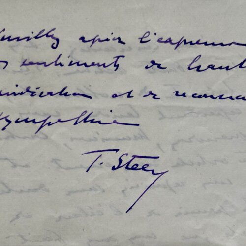Émouvante lettre de Théodore Steeg sur la mort du bactériologiste Louis Fournier