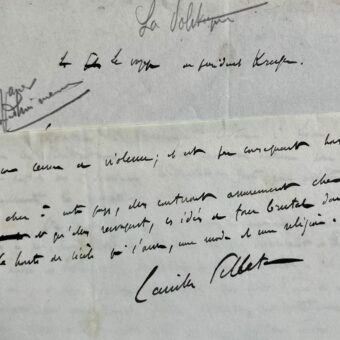 Article manuscrit de Camille Pelletan sur le voyage du président Kruger