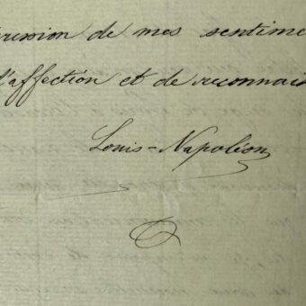 Belle lettre du Prince Impérial à son aumônier, l'abbé Deguerry, écrite au début de la Commune de Paris