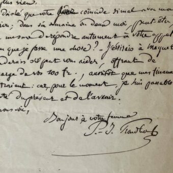 Proudhon, plongé dans la misère, avec femme et enfants malades, abandonne la littérature