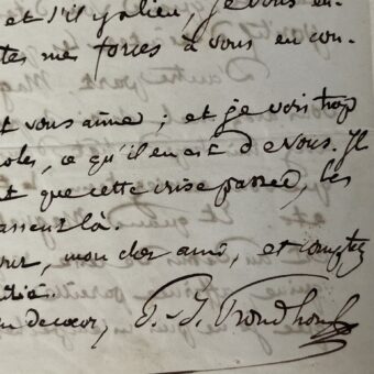 Proudhon tente d'arbitrer une brouille entre ses grands amis, le peintre Elmerich et le docteur Maguet