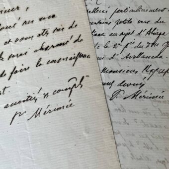 Deux lettres de Prosper Mérimée à Hetzel, relatives à la traduction de Don Quichotte par Lucien Biart