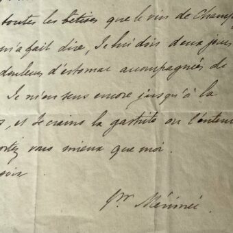 Amusante lettre de Prosper Mérimée à Victor Hugo, après une visite arrosée avec David d'Angers