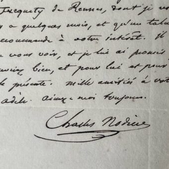 Charles Nodier présente à son "cher frère" Victor Hugo, un poète romantique rennais, Edouard Turquety
