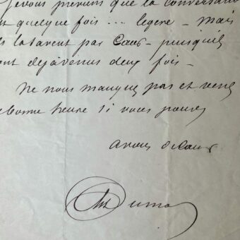 Alexandre Dumas invite son ami Victor Hugo à une conversation "légère"
