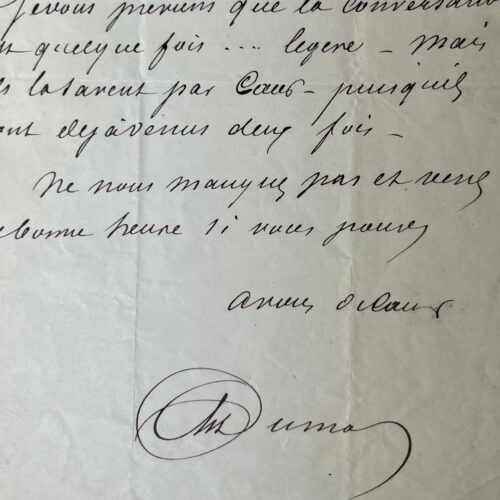 Alexandre Dumas invite son ami Victor Hugo à une conversation "légère"